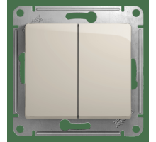 Переключатель  2-клавишный Schneider Electric Glossa GSL000965 Молочный - GSL000965