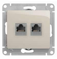 Розетка телефонная+компьютерная Schneider Electric Glossa GSL000985 Молочный - GSL000985