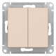 Выключатель 2-клавишный Schneider Electric AtlasDesign ATN000251 Бежевый - ATN000251