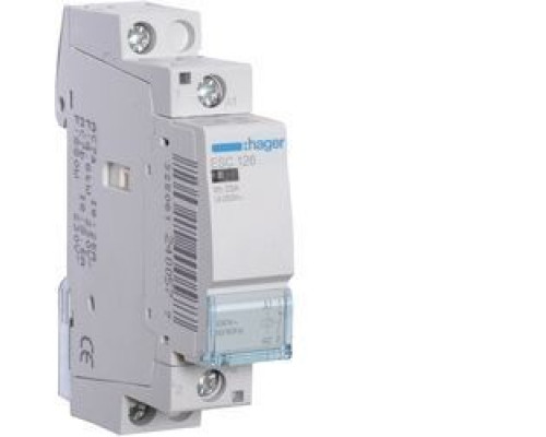 Контактор для проводок 25A/230V, 1НЗ, 1-модуль Hager
