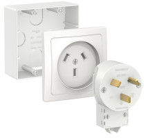 Силовой комплект Blanca BLNSK003231: розетка, вилка, коробка (наруж) - BLNSK003231