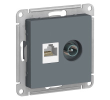 ATN000789 ALASDESIGN РОЗЕТКА двойная ТВ + компьютерная RJ45, кат. 5Е, ГРИФЕЛЬ - ATN000789