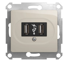 Розетка USB Schneider Electric Glossa GSL000933 Молочный - GSL000933