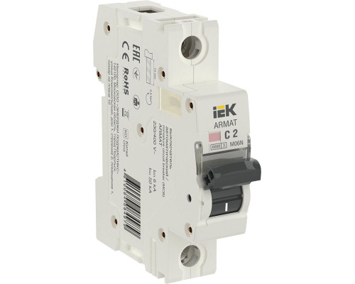 ARMAT Автоматический выключатель M06N 1P C 2А IEK | арт.AR-M06N-1-C002