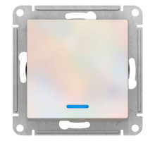 Выключатель 1-клавишный с подсветкой Schneider Electric AtlasDesign ATN000413 Жемчуг - ATN000413