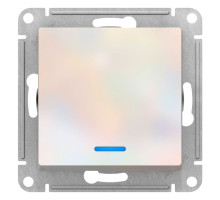 Переключатель 1-клавишный с подсветкой Schneider Electric AtlasDesign ATN000463 Жемчуг - ATN000463