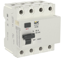 ARMAT Выключатель дифференциального тока R10N 4P 40А 30мА тип AC IEK - AR-R10N-4-040C030