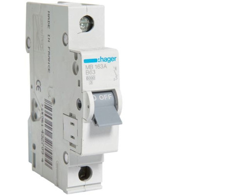 Автоматический выключатель 63/1/B (6kA) // Hager