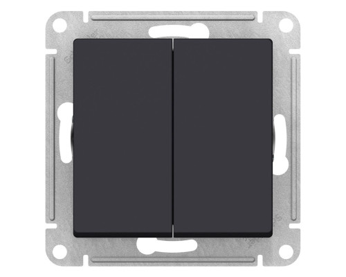 Выключатель 2-клавишный Schneider Electric AtlasDesign ATN001051 Карбон - ATN001051