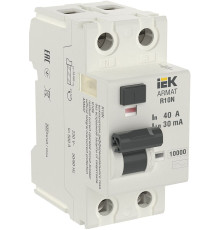 ARMAT Выключатель дифференциального тока R10N 2P 40А 30мА тип AC IEK - AR-R10N-2-040C030