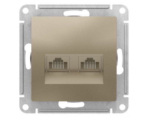 ATN000585 ATLASDESIGN РОЗЕТКА двойная компьютерная RJ45+RJ45, кат.5E, механизм, ШАМПАНЬ - ATN000585 ATN000585 ATLASDESIGN РОЗЕТКА двойная компьютерная RJ45+RJ45, кат.5E, механизм, ШАМПАНЬ - ATN000585