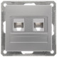 Розетка телефонная+компьютерная Schneider Electric Wessen59 RSI-251TK5E-5-86 Матовый хром - RSI-251T