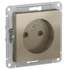 ATN000549 ATLASDESIGN РОЗЕТКА без заземления со шторками, 16А, механизм, ШАМПАНЬ