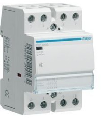 Контактор для проводок 63A/230V, 4НО, (Тихий), 3-модуля Hager